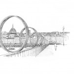 Illustrations jardins nantais - Ile de Nantes - Les anneaux de Buren